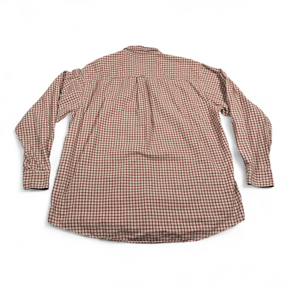Vintage Woolrich Shirt Adult EXTRA LARGE Red Brown Plaid Cotton Outdoor USA 90s - Picture 3 of 10